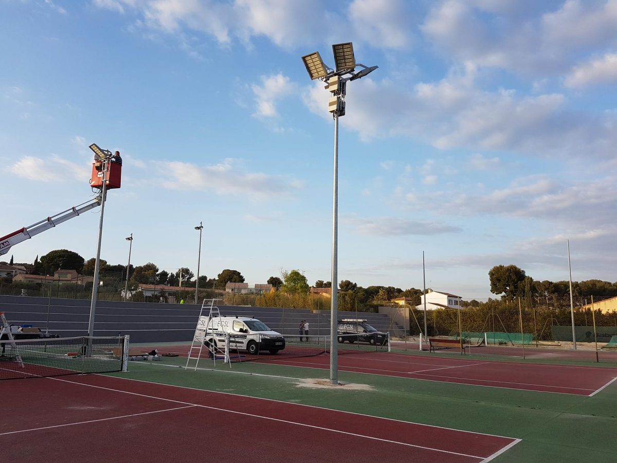 Éclairage tennis